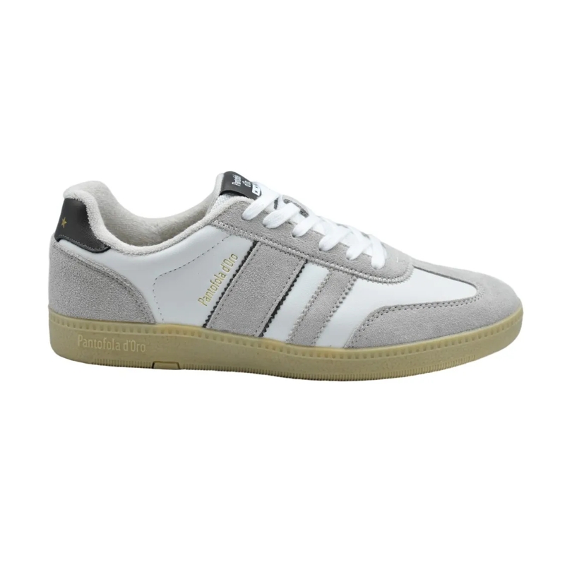 Pantofola D'Oro Sneaker basse Ivory Low-Top Sneakers With Suede Grey