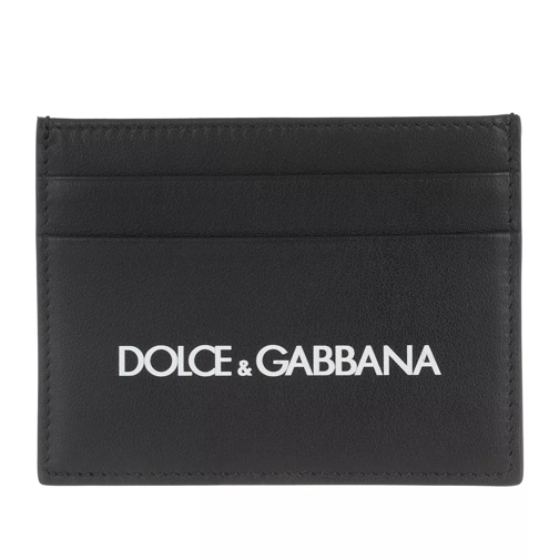 Dolce&Gabbana Logo Print Card Holder Leather Black Kaartenhouder