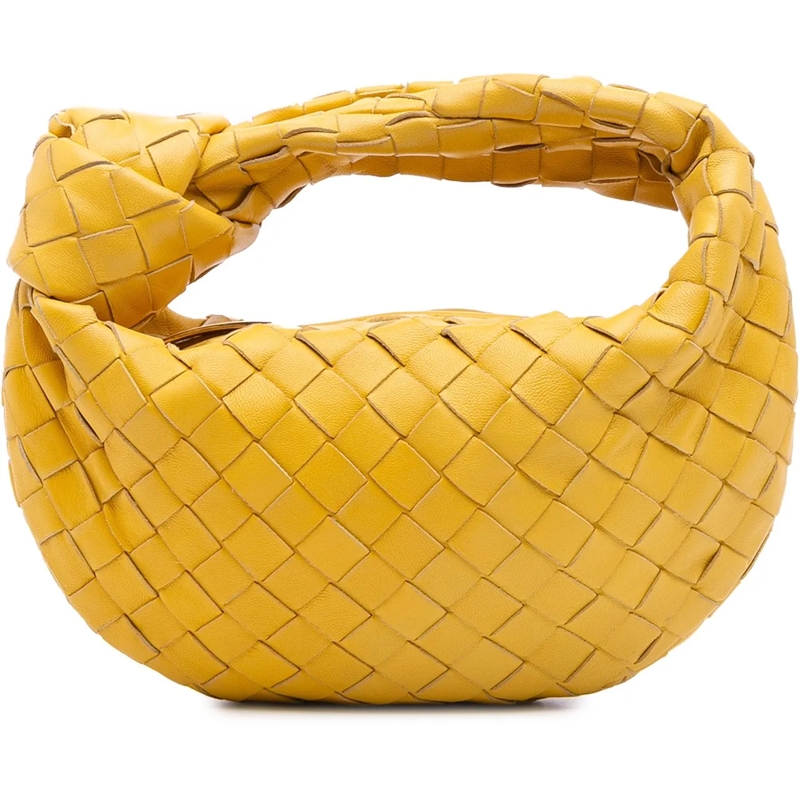 Bottega Veneta Schultertasche Mini Nappa Intrecciato Jodie gelb