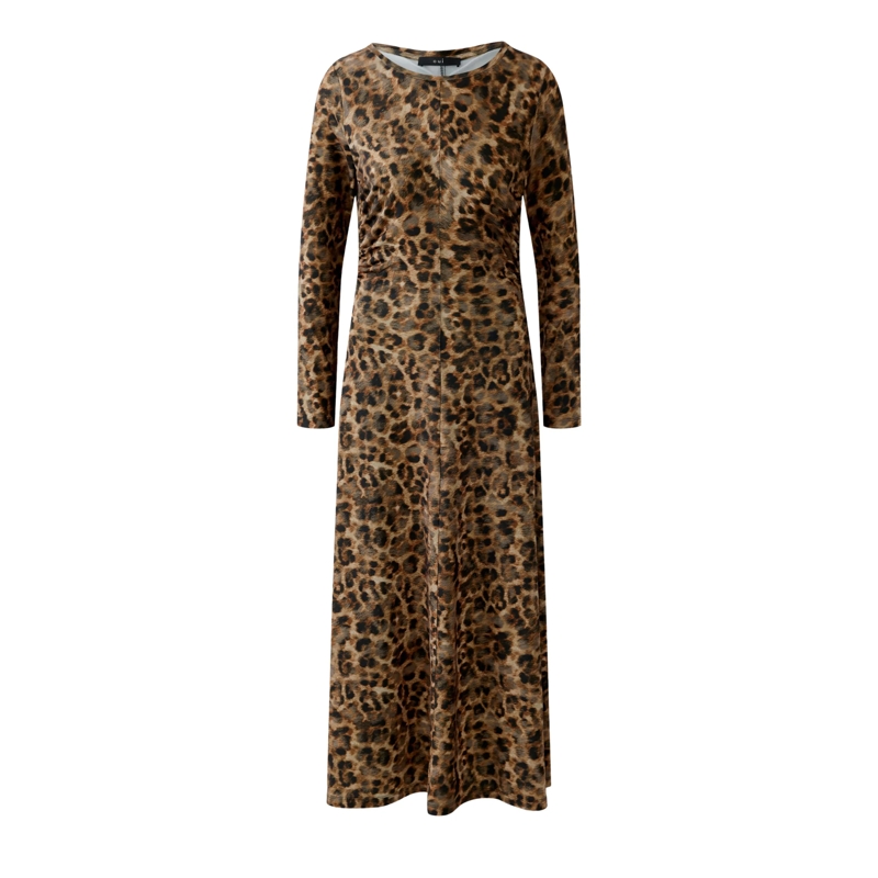 Oui Maxikleid Maxikleid braun