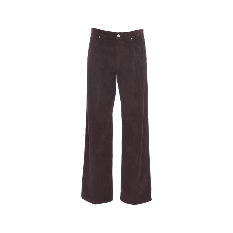 Nine In The Morning Jeans Wide-Leg Corduroy Pants With Classic Five-Pocket D Black
