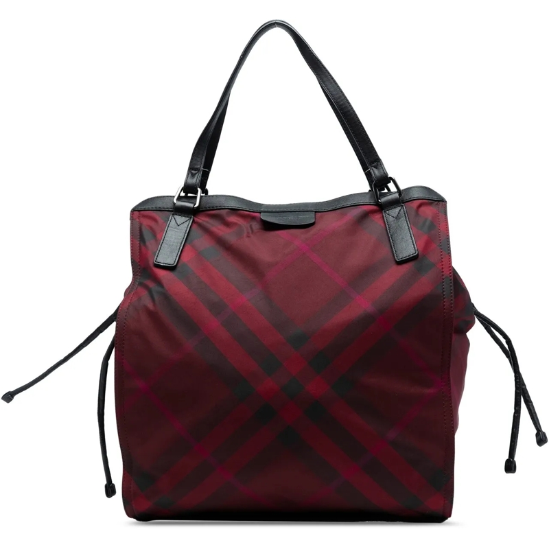 Burberry Shopper Supernova Check Nylon Buckleigh Tote rot
