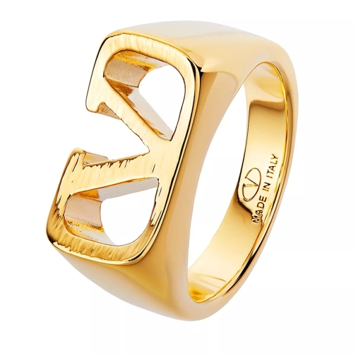 Valentino Garavani V Logo Ring Gold Siegelring
