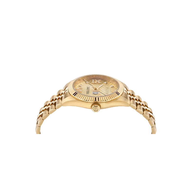 Philipp Plein Quarzuhr Quarz-Analoguhr Date  Superlative gold(Image 3)