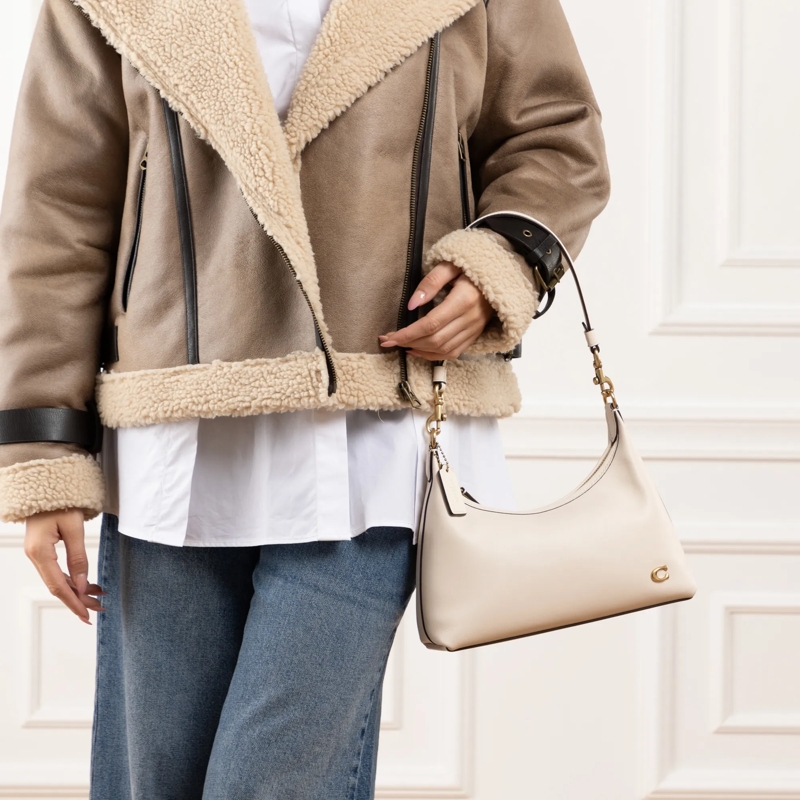 Coach Sac à bandoulière Glovetanned Leather Juliet Shoulder Bag 25 Chalk(Image 5)