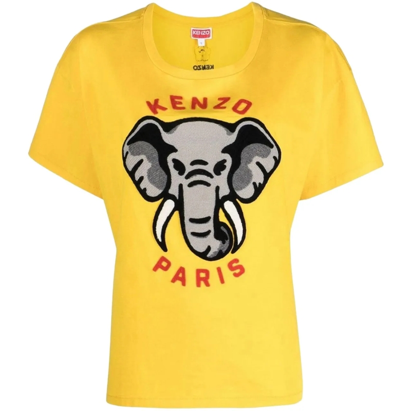 Kenzo T-Shirt Elephant Logo Relaxed Fit T-shirt gelb