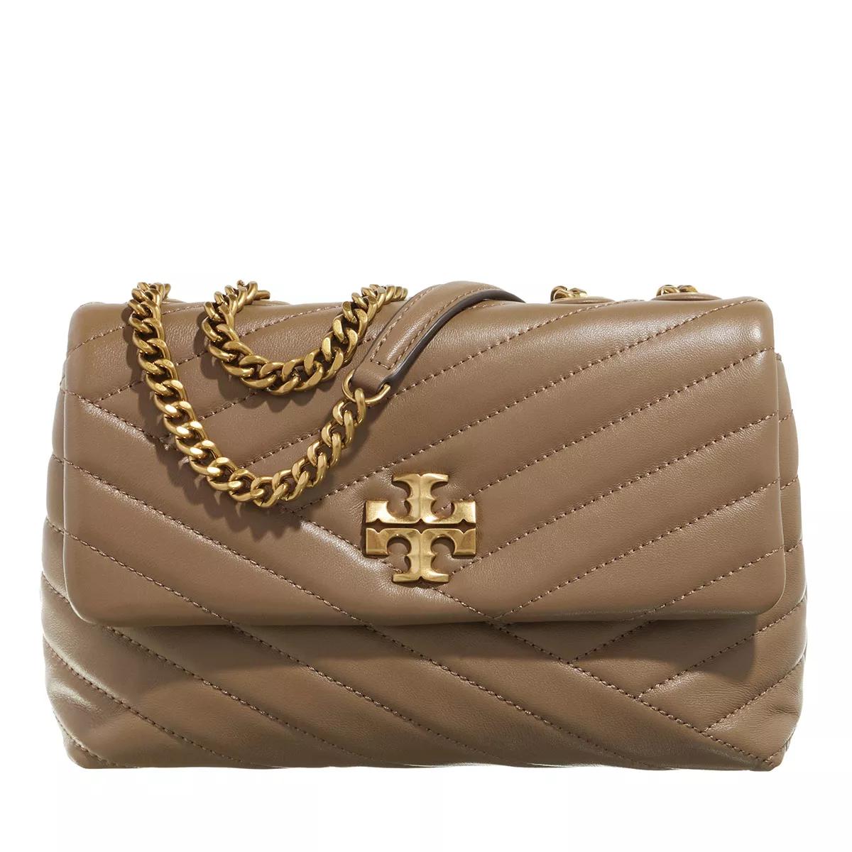 Tory Burch KIRA CHEVRON COVERTIBLE SHOULDER - Across body bag - sandpiper/camel  - Zalando.de