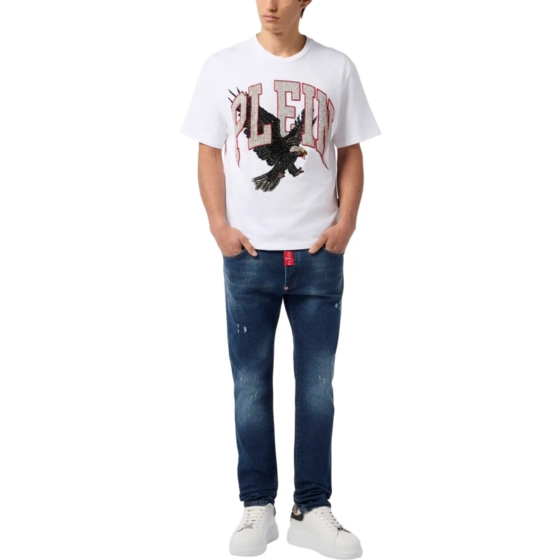 Philipp Plein T-Shirt T-Shirt Rundhalsausschnitt Ss Eagle weiss(Image 4)