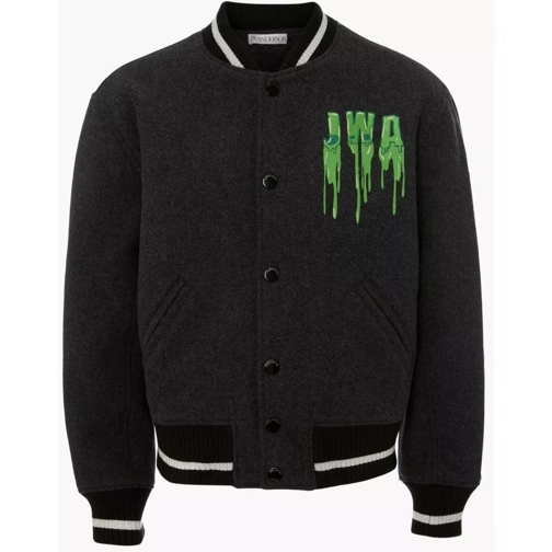 J.W.Anderson JW ANDERSON Dunkelgrau melierte Collegejacket mit  mehrfarbig 