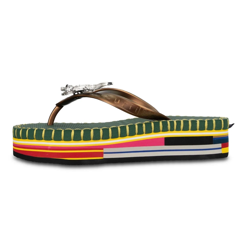 UZURII Flip Flops flip flop Crocodile Colorful Army dunkel-grün(Image 13)