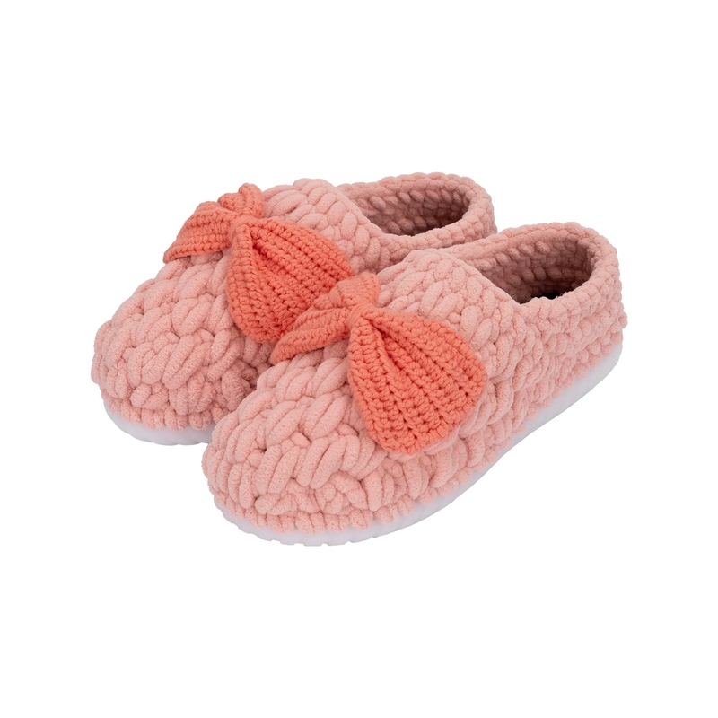 UZURII Hausschuhe slipper Fluffy Pink Bow rosa(Image 3)