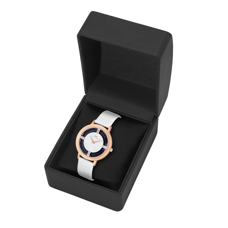 Rhodenwald & Söhne Automatikuhr Damen Armbanduhr Lucrezia Echtleder rosegold(Image 6)