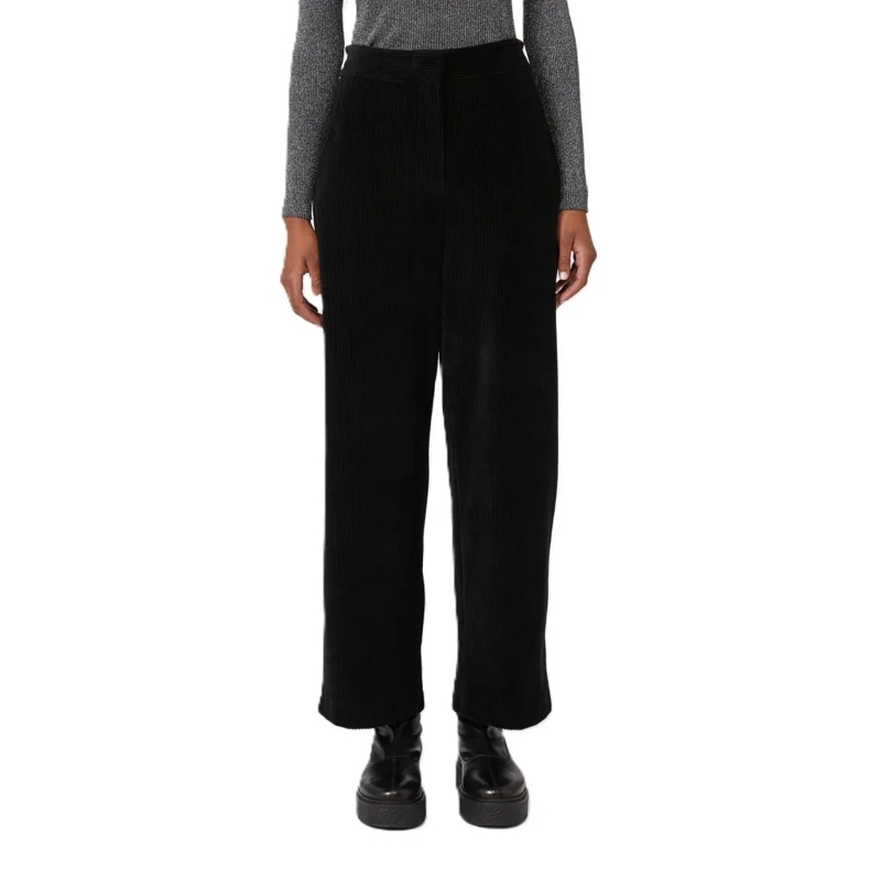 Max Mara  Straight-Leg Pants With High Waist And Design Black