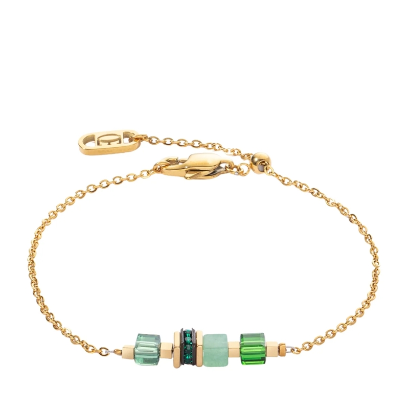 COEUR DE LION Armband Armband Mini Cubes & Chain grün