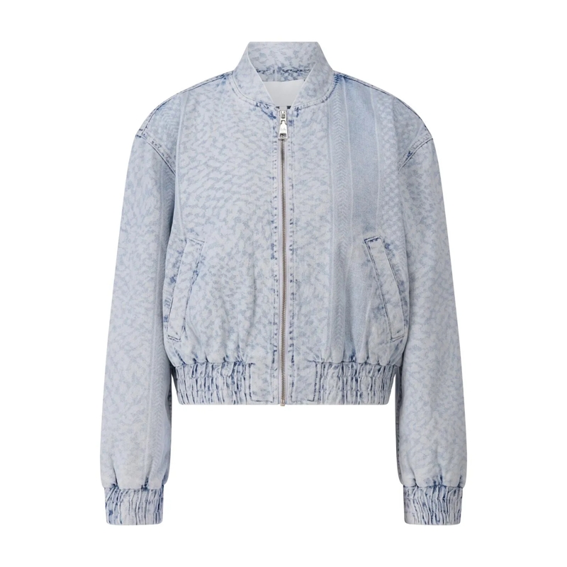 Lala Berlin Übergangsjacke Jeansjacke Joules mit Muster Hellblau