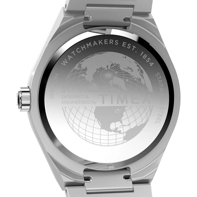 Timex Quarzuhr Quarz-Analoguhr Q Timex Continental Gmt silber(Image 4)