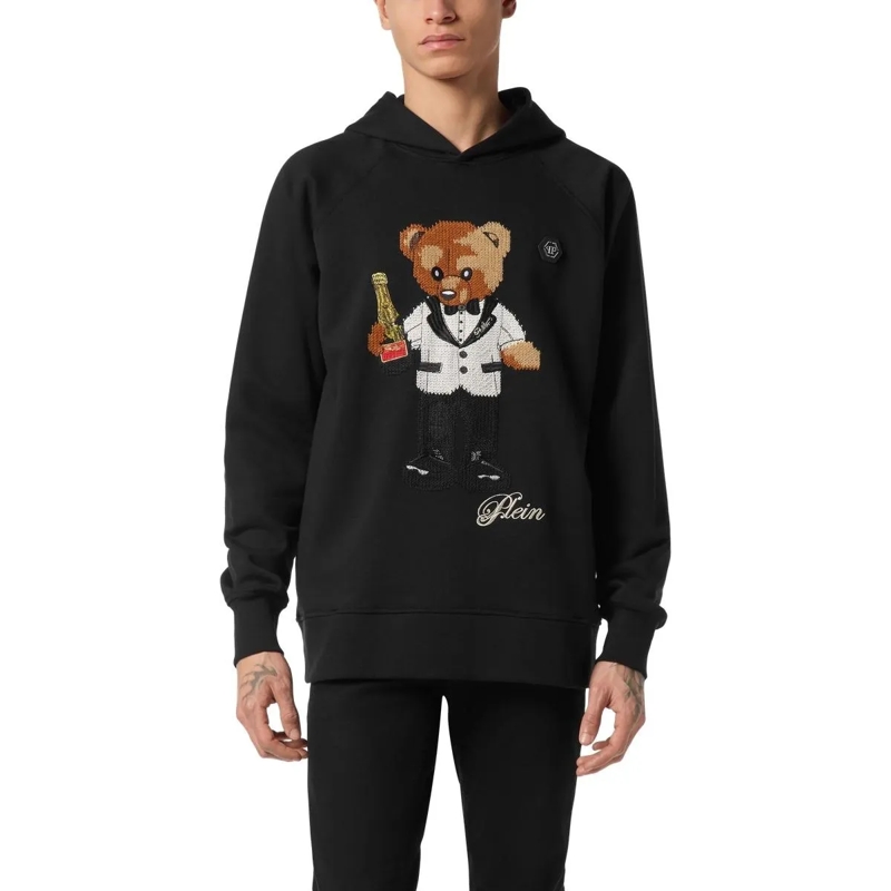 Philipp Plein Sweatjacke Kapuzen-Sweatshirt Teddy schwarz(Image 3)