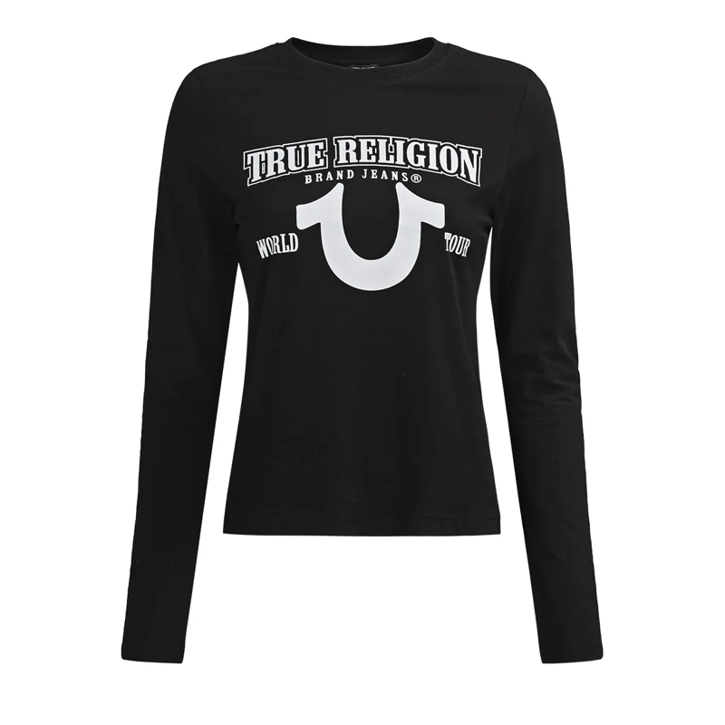 True Religion Bluse Longsleeve schwarz