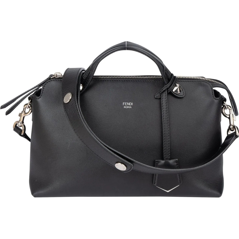 Fendi Schultertasche Fendi Black Leather By The Way Handbag schwarz