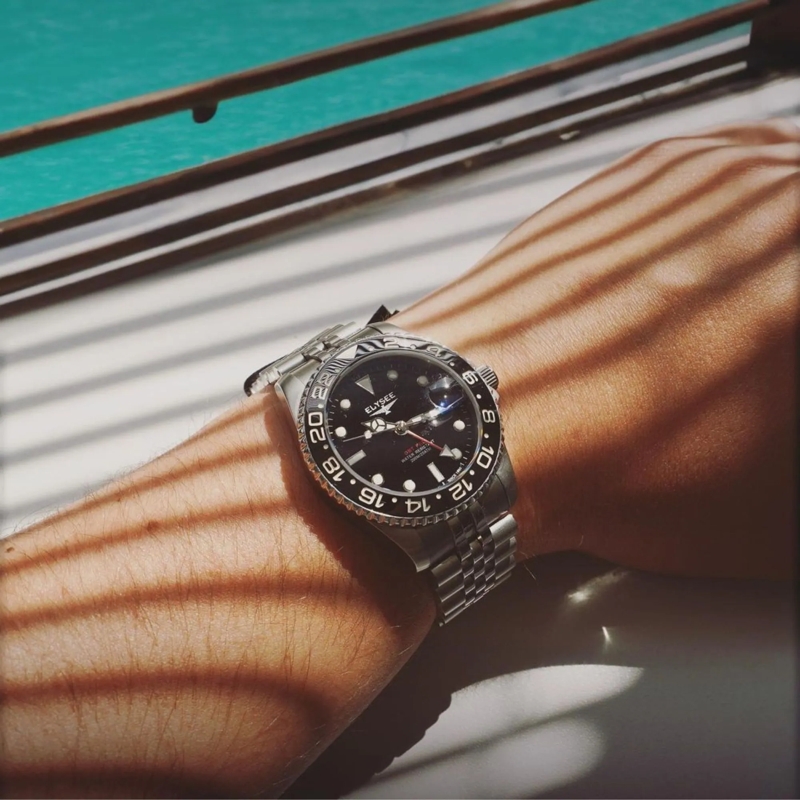 Elysee Quarzuhr Die GMT Pro ist eine sportliche 4-Zeiger-Uhr mit D schwarz(Image 4)