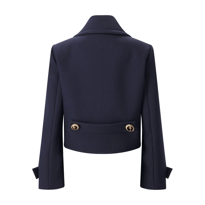 Balenciaga Jacke Blazer aus Baumwoll-Mix blau(Image 3)