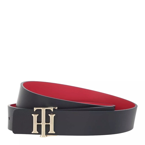 Tommy Hilfiger Reversible Belt Navy/Red Cintura in pelle