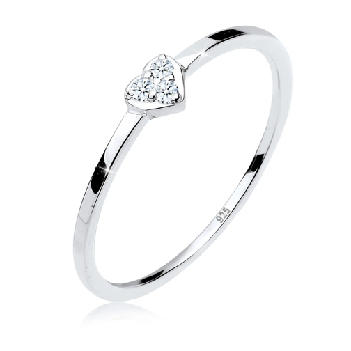 Elli Ring Herz Symbol Diamant 0.04 ct. 925er Sterling S silber Diamantring