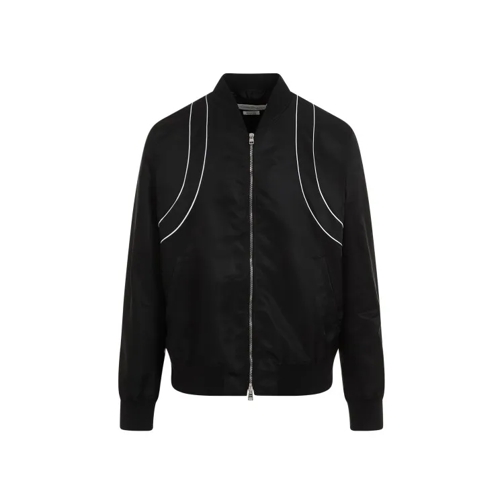 Alexander McQueen Piping Harness Bomber Black 