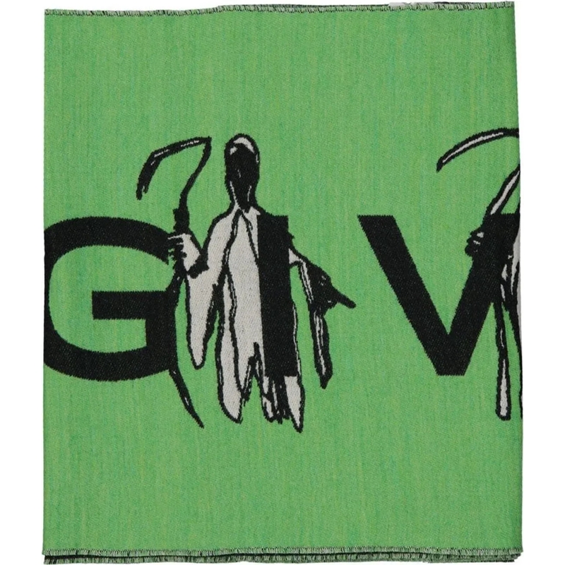 Givenchy  Givenchy Logo Wool Scarf grün