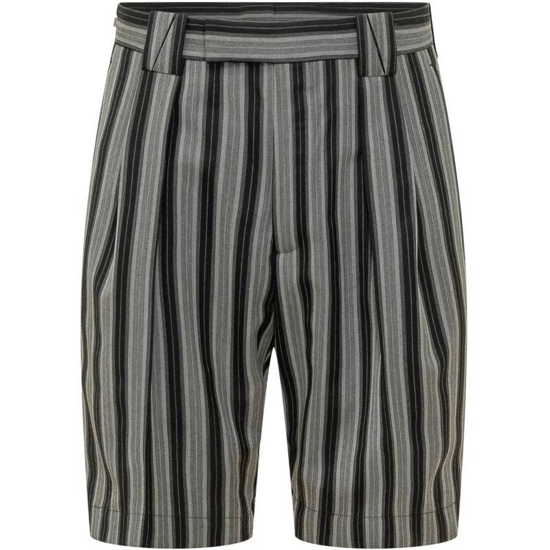 Versace Shorts Pantalone Formale con Piega Frontale dunkelgrau