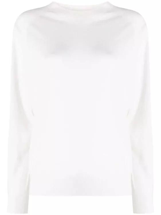 Peserico - Long-Sleeve Knitted Jumper - Größe 42 - white