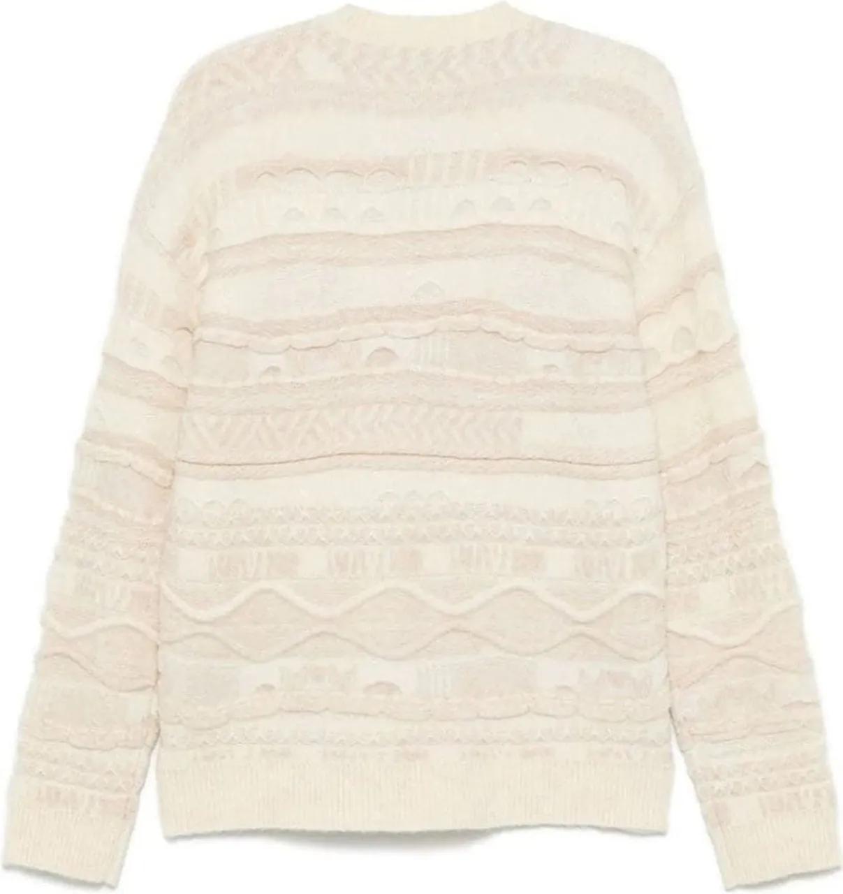 Thumbnail - Laneus - Textured Knitwear In Soft Creamy Hue - Größe 50 - weiß