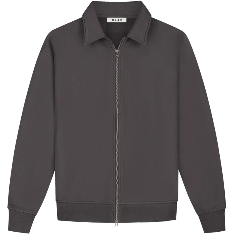ØLÅF Weste Olaf Essential Zip Up Polo Polos Grijs M240208 grau