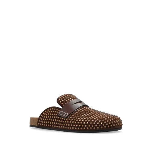 J.W.Anderson Brown Crystal-Embellished Slippers Brown Mule