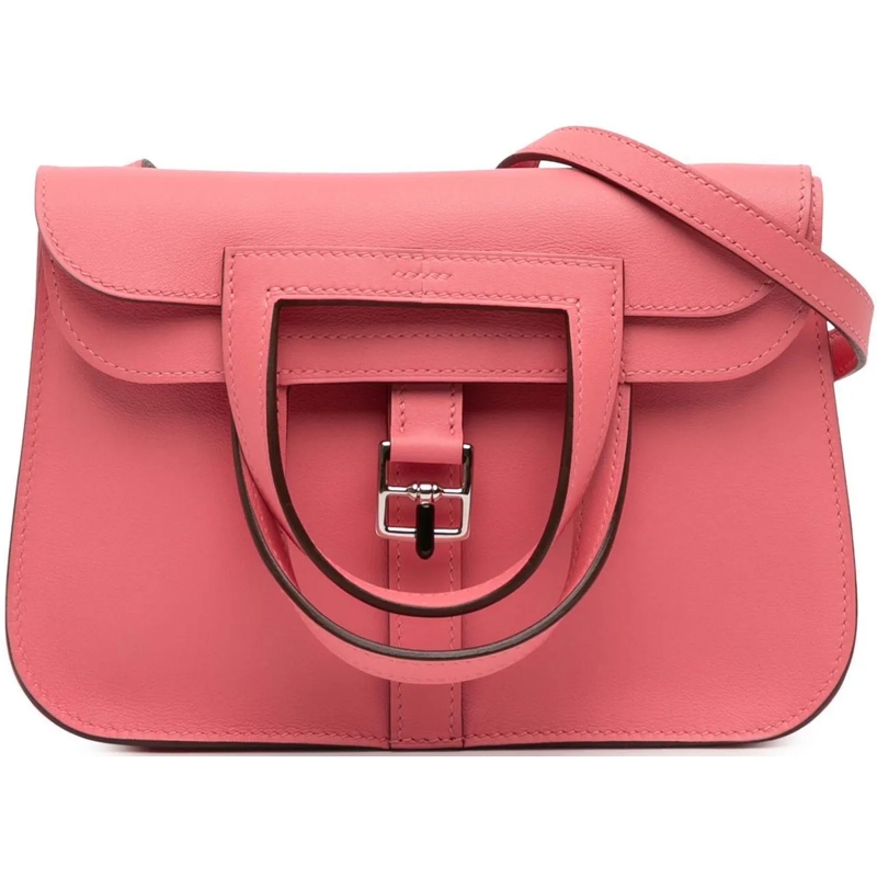 Hermès Schultertasche Mini Swift Halzan 22 rose