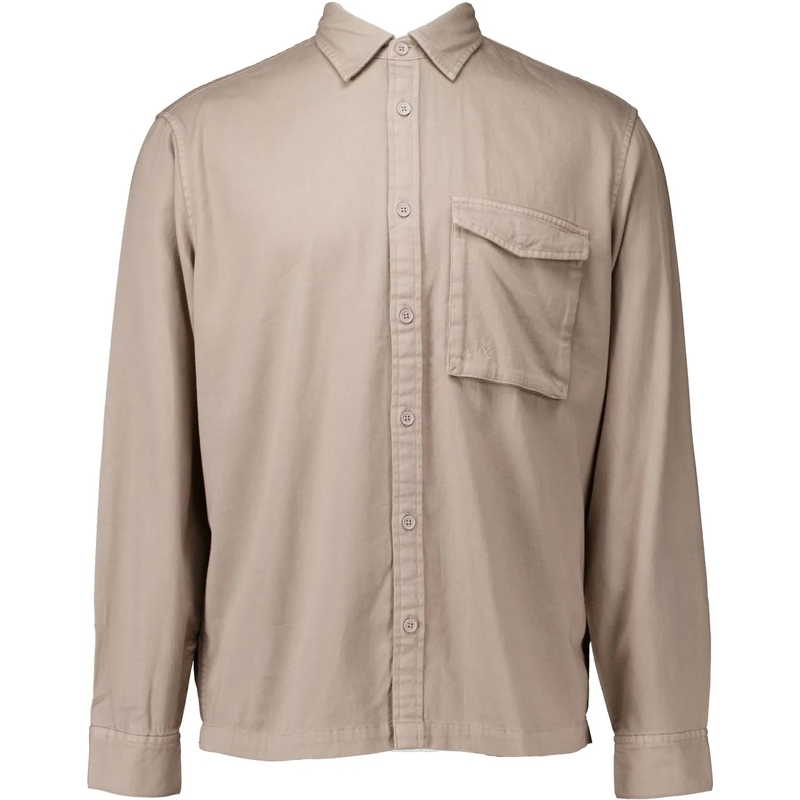Armani Exchange  Armani Exchange Man Woven Shirt Lange Mouw Overhem beige(Image 5)