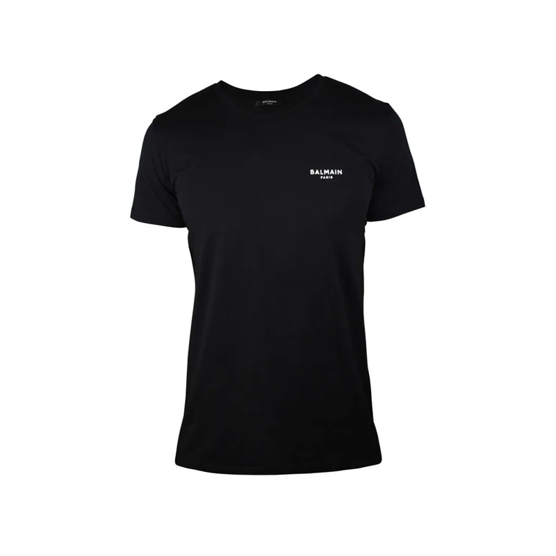 Balmain T-Shirt Black Cotton T-Shirt With Iconic Logo Detail Black