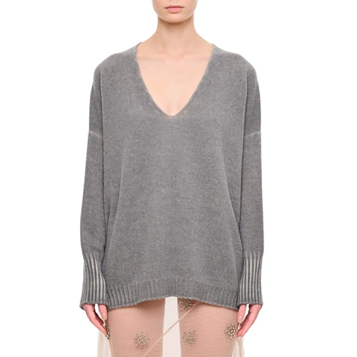 Drumohr Pull V Neck Sweater Grey