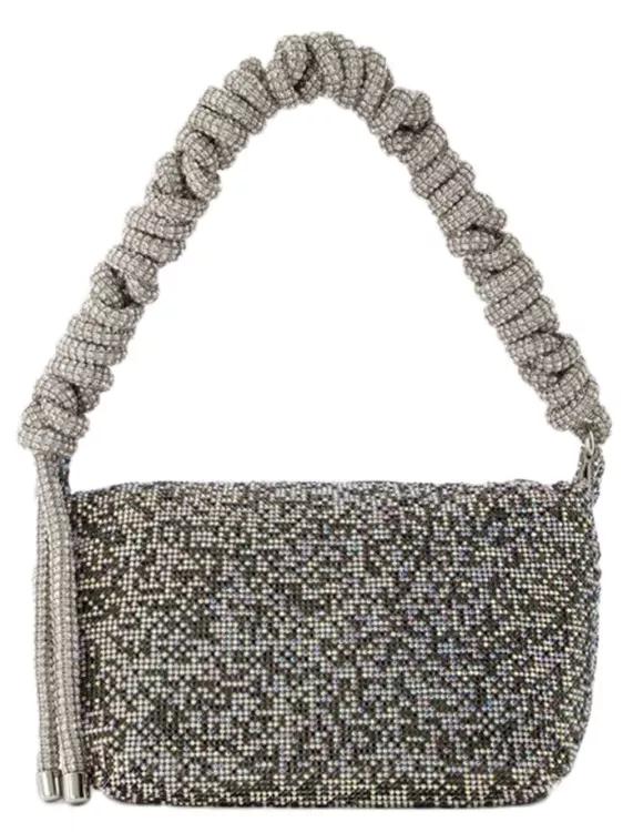 Kara Shopper - Crystal Mesh Bag - Polyester - Black Pixel - Gr. unisize - in Schwarz - für Damen