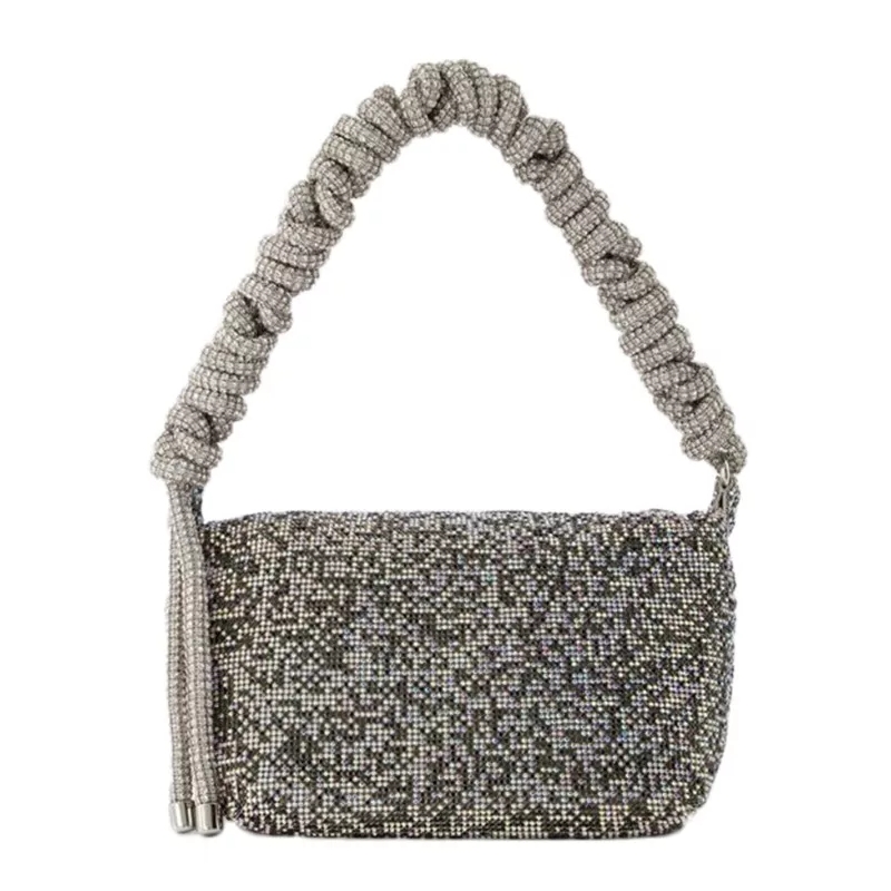 Kara Sac à bandoulière Crystal Mesh Bag - Polyester - Black Pixel Black