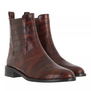 Isabel Bernard Vendome Chey Calfskin Leather Chelsea Boots Croco Brown Chelsea Boot