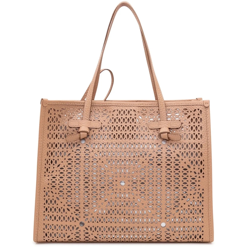 Gianni Chiarini Shopper Borsa Marcella Traforata con Doppi Manici beige