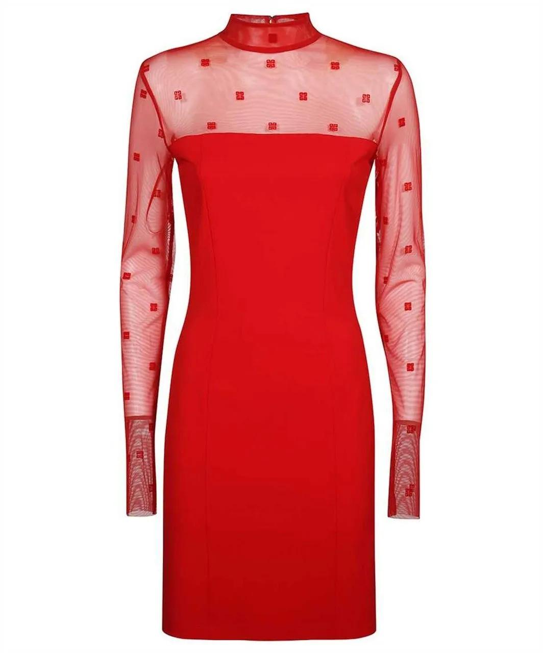 Thumbnail - Givenchy - Givenchy 4G Dress - Größe 42 - rot