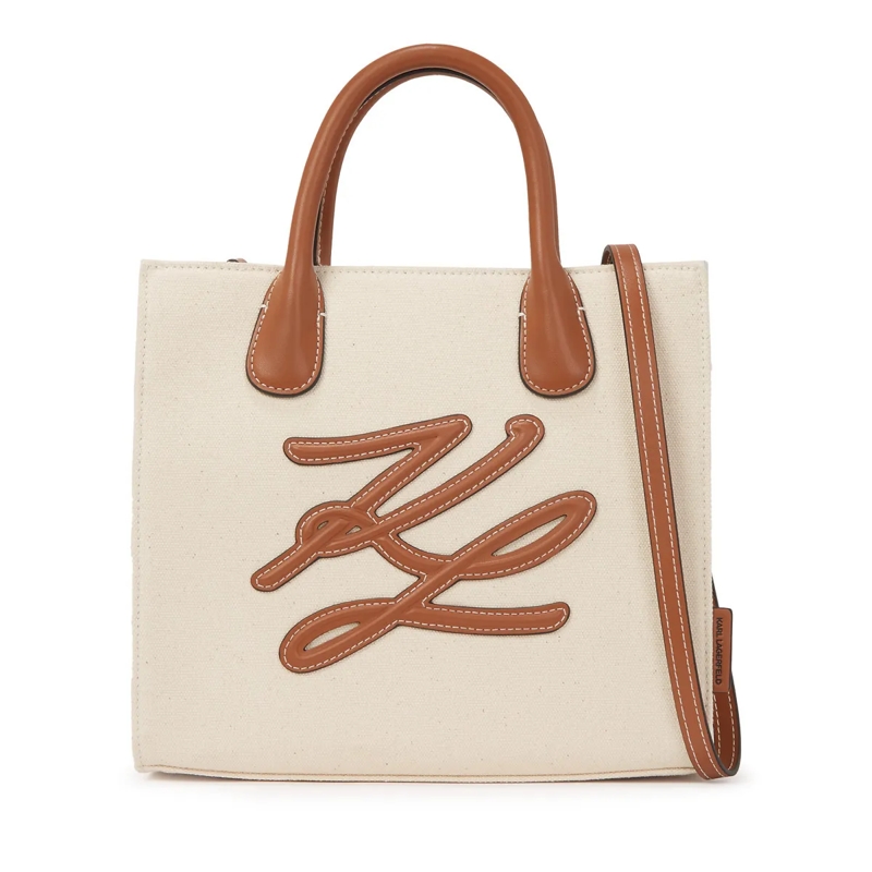 Karl Lagerfeld Shopper K/AUTOGRAPH QUADRATISCHER SHOPPER beige