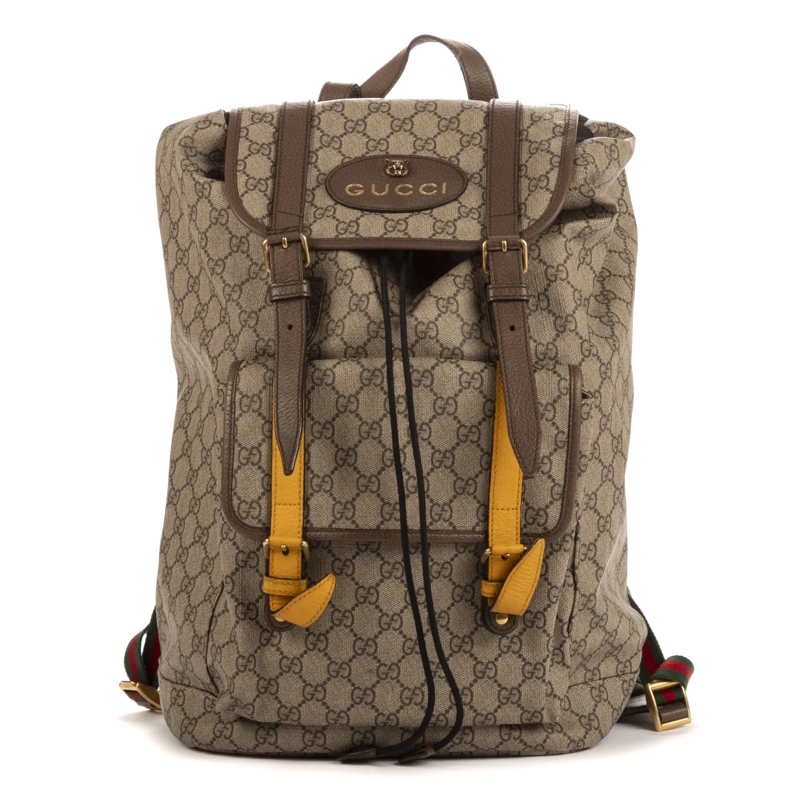 Gucci Crossbody Bag Web Backpack beige