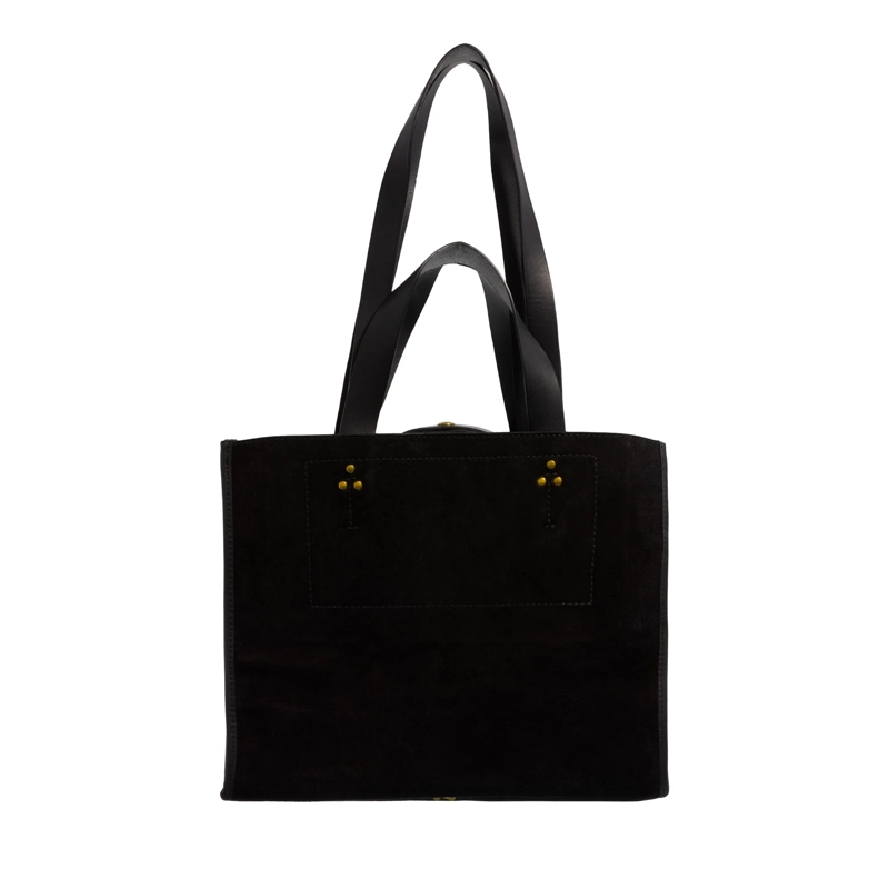 Jerome Dreyfuss Tote Leon M Split Suede Noir