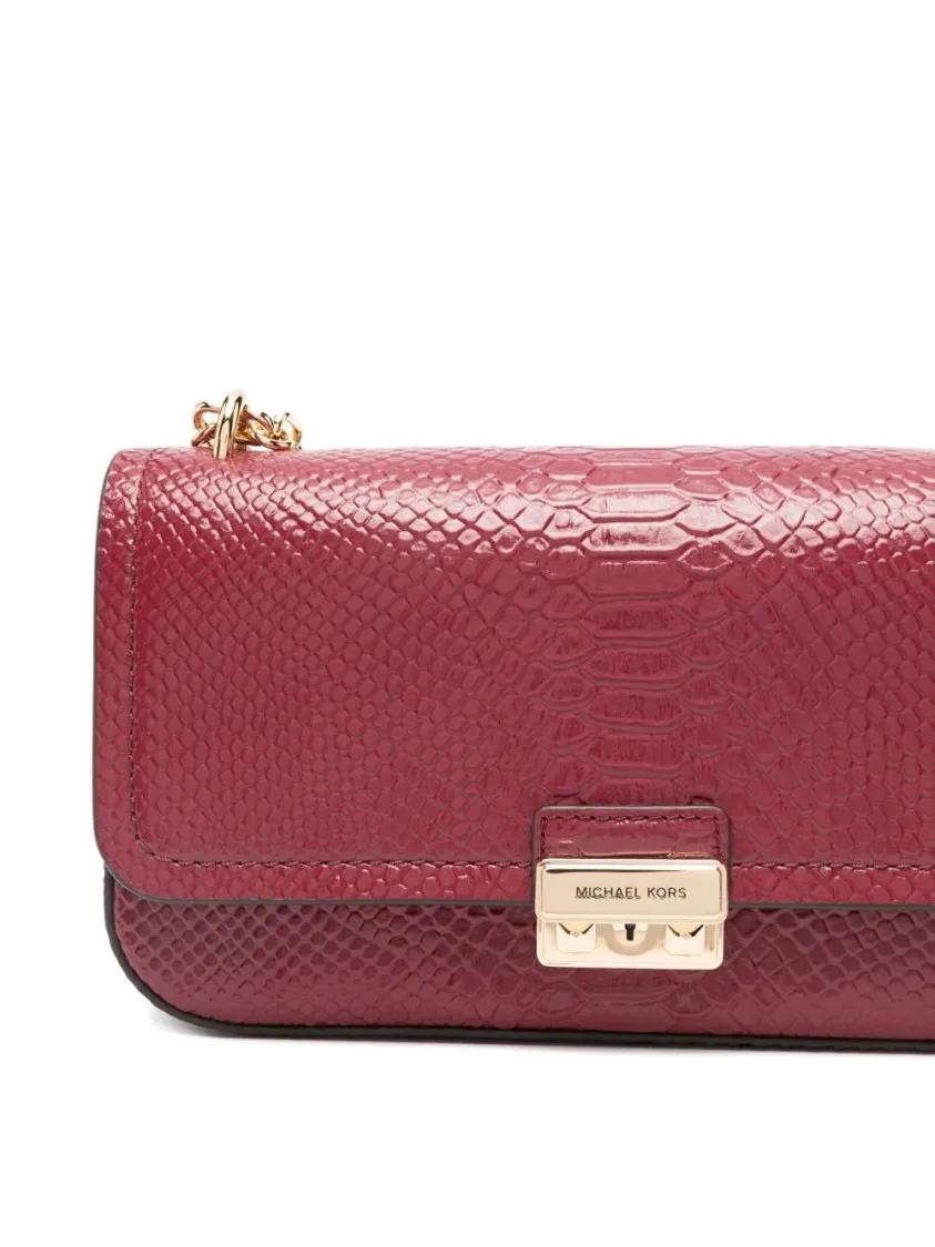 Thumbnail - Michael Kors Hobo Bags - Textured Snake-Embossed Shoulder Bag - Gr. unisize - in Rot - für Damen