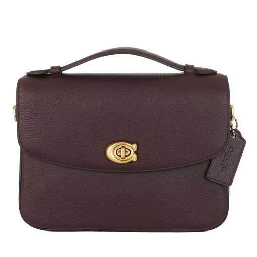 Coach Polished Pebbled Leather Cassie Crossbody Oxblood Borsetta a tracolla