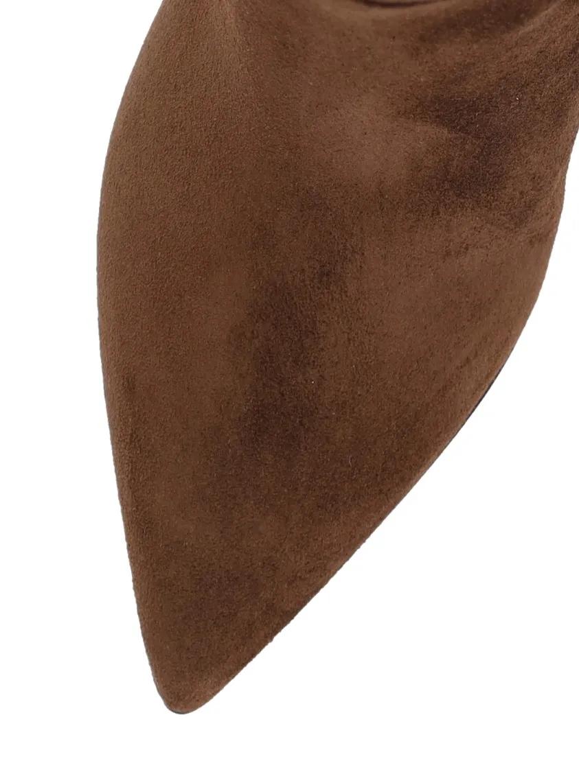 Thumbnail - 3Juin Stiefel - Pointed Toe Suede Knee-High Boots - Gr. 38,5 (EU) - in Braun - für Damen