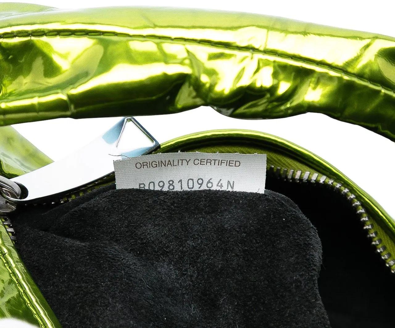 Thumbnail - Bottega Veneta Hobo Bags - Mini Metallic Crushed Calfskin Jodie - Gr. unisize - in Grün - für Damen